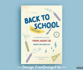 Back to school card vector