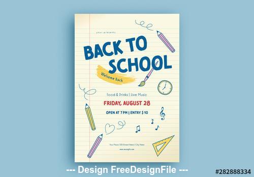 Back to school card vector
