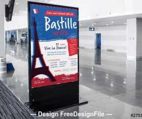 Bastille day event poster vector