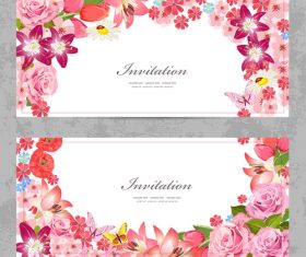 Beautiful invitation card vector