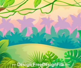 Beautiful landscape illustration vector