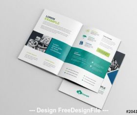 BiFold business brochure with diamond photo elements vector