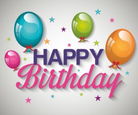 Birthday greeting card vector