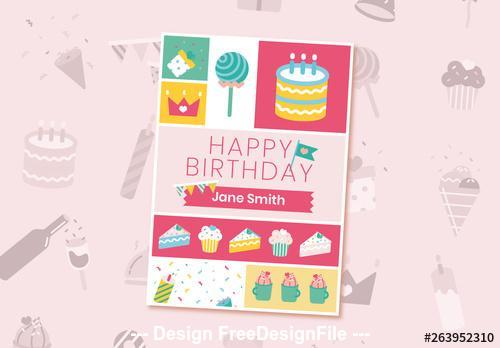 Birthday party flyer vector