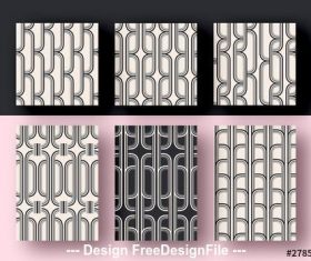 Black and white Decorative pattern Borders vector 03 free download