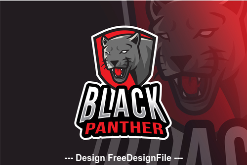 Black Panther Logo Template Vector Free Download