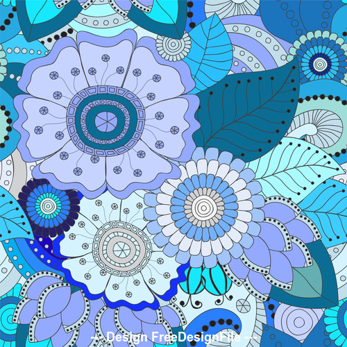 Blooming flower background pattern vector