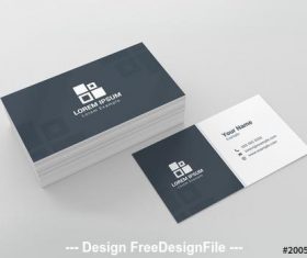 Blue-Gray and white business card vector