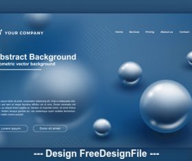 Blue abstract background element vector