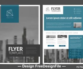 Blue business flyer vector