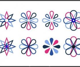Blue flower icon vector