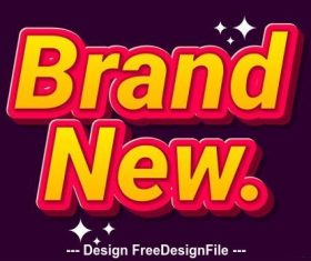 Brand new text effect vector