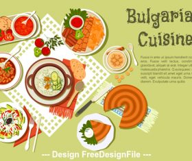 Bulgarian cuisine vector