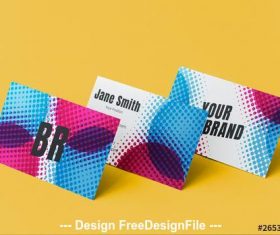 Business card with pop art elements vector