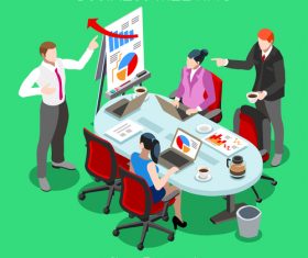 Business marketing planning meeting vector