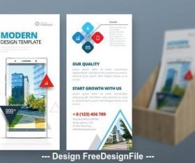 Business promotion brochure vector