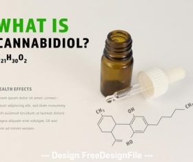 Cannabidiol oil infographic with oil dropper vector