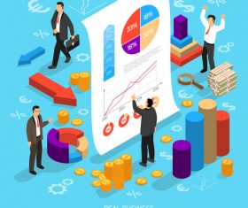 Cartoon business deal vector