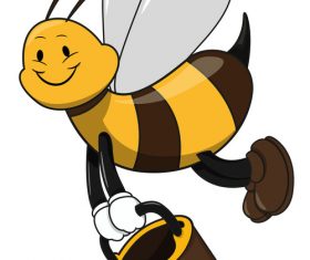 Cartoon funny bee vector