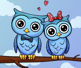 Cartoon owl illustration vector