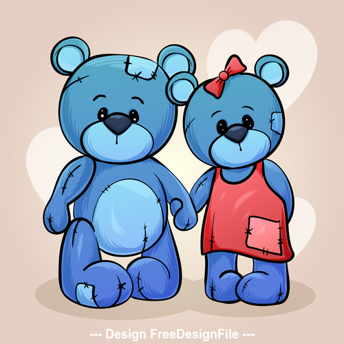 Cartoon teddy bear vector