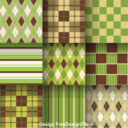 Checkered and rhombus pattern seamless vector