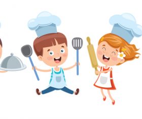Child chef vector