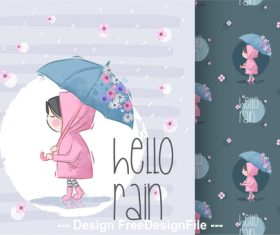 Children background cartoon decorative pattern vector