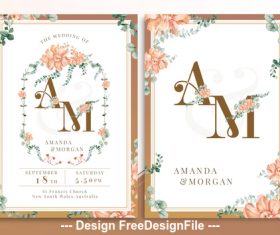 Cinnamon Stick Flower PSD Invitation Card