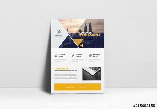 Cityscape cover business flyer vector