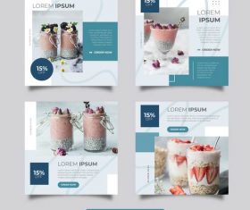 Cold drink promotion templates vector