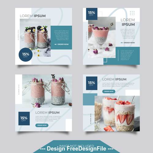 Cold drink promotion templates vector