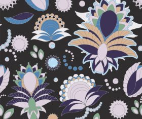 Color flower pattern vector