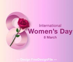 Color gradient womens day greeting card vector