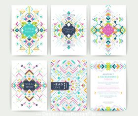 Color pattern flyer vector