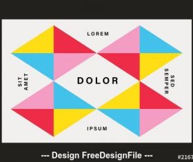 Colorful and geometric business card layouts vector
