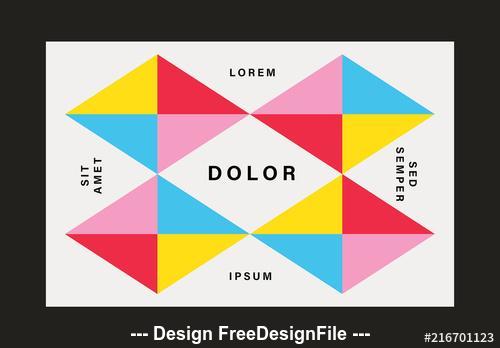 Colorful and geometric business card layouts vector