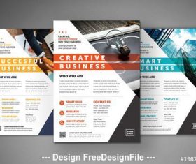 Colorful business flyer layout vector