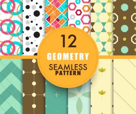 Colorful rich geometric seamless pattern background vector