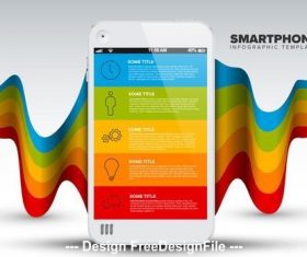 Colorful smartphone infographic vector