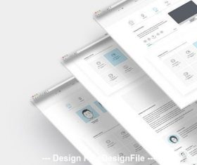 Company portfolio website layout vector