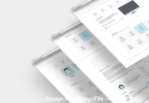 Company portfolio website layout vector