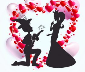 Confession valentines day silhouette vector