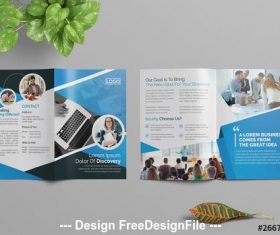 Corporate bifold brochure vector