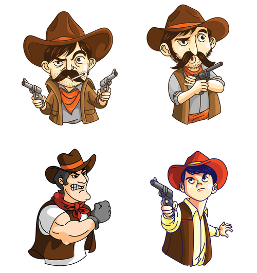 Cowboy cartoon character vector