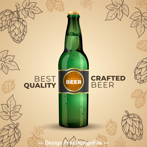 Crafted beer poster vector