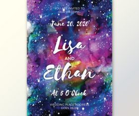 Creative decorative wedding watercolor vector