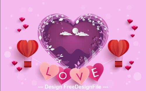 Creative valentines day greeting card vector