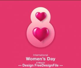 Creative womens day greeting card vector