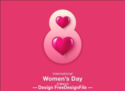 Creative womens day greeting card vector